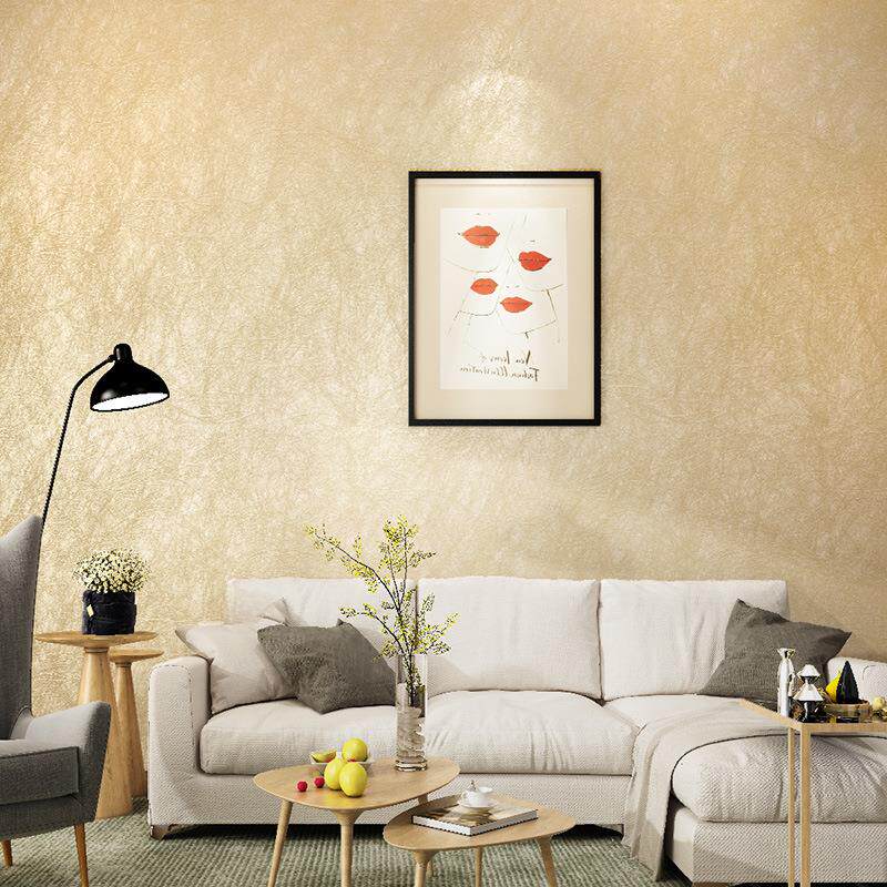 高端定制现代简约纯色素色客厅卧室 电视背景墙布 蚕丝壁布无缝