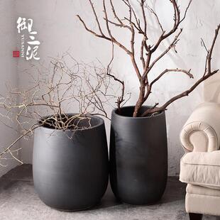 大型陶瓷落地式 纳维亚花盆花床简 花瓶景观花园房子商店插花斯堪