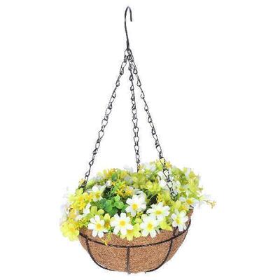 Artificial Hanging Baskets Iron Fake Hanging Plants for