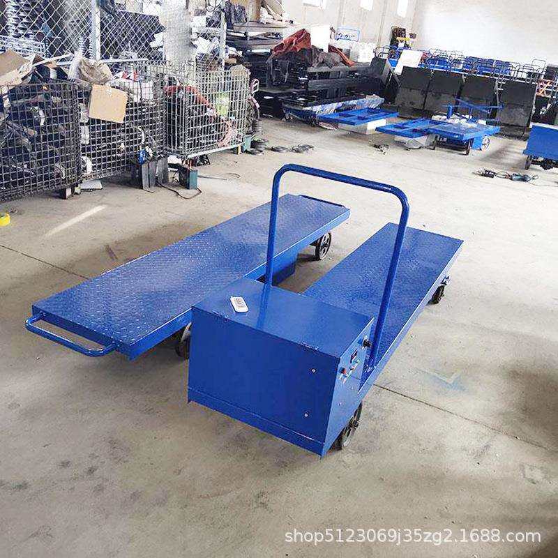 大棚棚用拐弯轨道车小平板遥控电动车运YGP输内运菜车