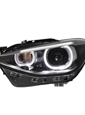 适用于宝马1系F20大灯总成12-15款低配改装高配天使眼LED透镜大灯