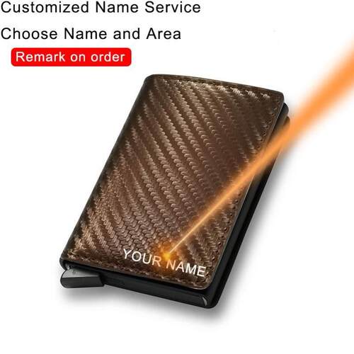 Carbon Fiber Rfid Card Holder Men Wallets Money Bag Male Vin