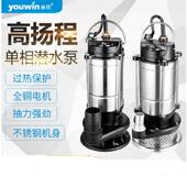 220v不锈钢排污水泵潜水泵家用抽水高扬程农用家用抽水泵灌溉 包邮