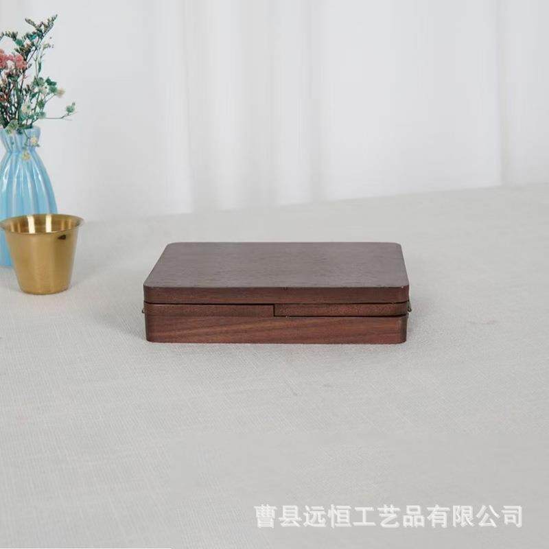 木质颜料盒水彩绘画板油彩收纳盒便携式旅行绘画盒24色分格调色板