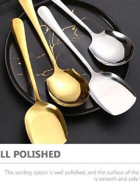 2 Pcs Metal Male Spoon Gold Serving Spoons Cutlery