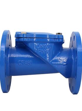 H44FX-16Q橡胶止回阀SCV来排污水自瓣498水单向阀旋启逆止阀防回