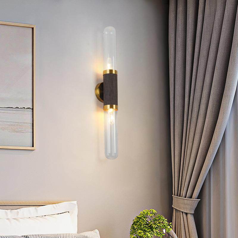 极简风卧室床头壁灯射灯宾馆酒店客房墙壁灯玻璃灯罩LEDled灯室内