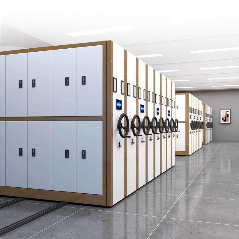 可移电柜动智动能小柜型密集柜移动储物带锁凭证资料MY-15646文件