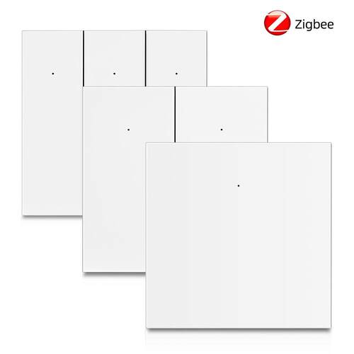 Zigbee网关智能墙壁按键开关AC100-240V与Google Home Alexa兼容