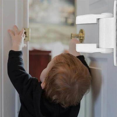 Universal Door Lever Lock Child Baby Safety Lock Rotation Pr