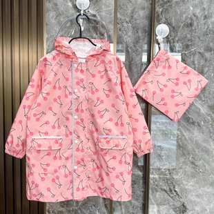 轻薄速干小学生儿童雨衣男女童幼儿园雨披书包位帽檐 日系2025新款
