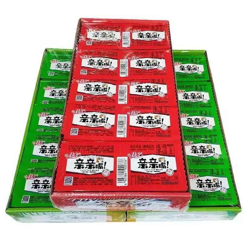亲亲嘴辣条麻辣零食网红休闲学校便利辣味素食面筋佳龙亲嘴烧