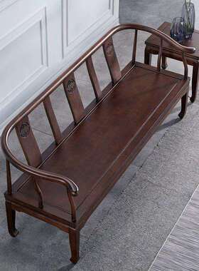 新TRU中式实长木沙发组合客厅农村木质家具木头三人禅位意中风国