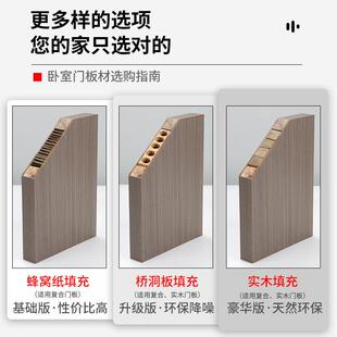 实木复源碳晶门入木户免381漆室内房间卧室隔音门头厂家可包合邮