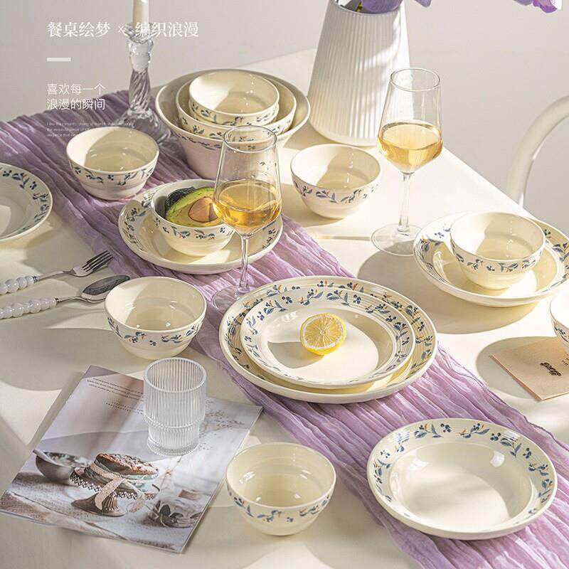 碗碟套装家用新款景德镇结婚碗盘高级感陶瓷餐具新婚碗筷乔迁新居