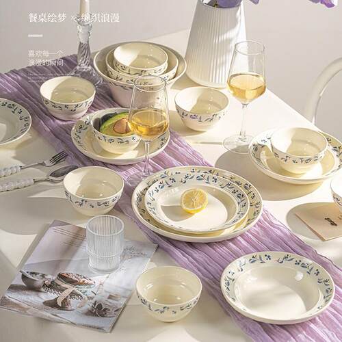 碗碟套装家用新款景德镇结婚碗盘高级感陶瓷餐具新婚碗筷乔迁新居