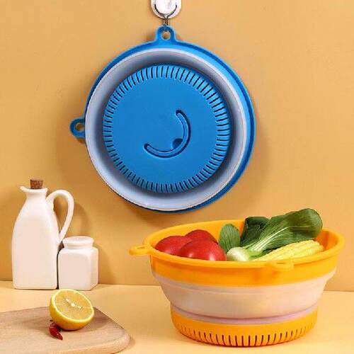 Vegetable Washing Basket Foldable Kitchen Strainer Bowl