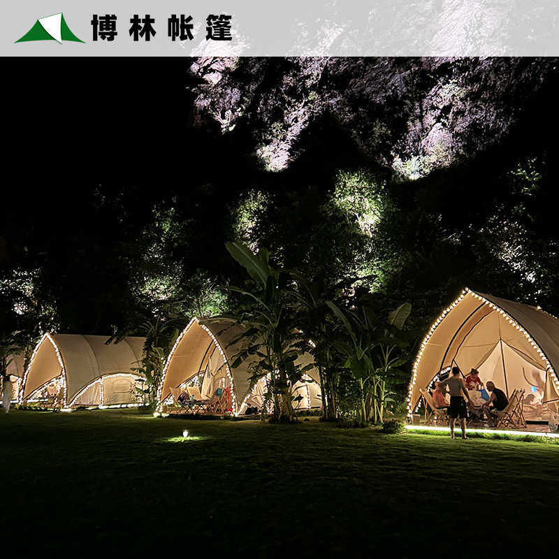 户外野奢帆船帐篷酒店民宿船型屋脊帐篷露营地景区酒店帐篷厂家