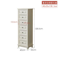 Solid wood multi-layer living room small drawer cabinet, storage cabinet, multi-functional small drawer-style bedroom wooden cabinet, simple and modern thumbnail 3