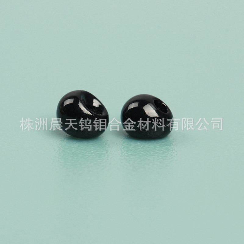 偏心高光黑J型孔珠2.3/2.8/3.3/3.8水滴款飞蝇钓用钨孔珠量大从优