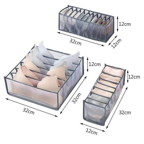 storage box 7 grids bra organizer foldable drawer organizer