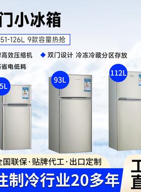 家用双门小冰箱二人用小型冷冻柜小冰柜母乳茶叶冻肉双门小冰箱