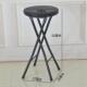 加高黑色 圆凳简约家用餐桌椅吧台凳 坐高60CM 折叠凳子可携式
