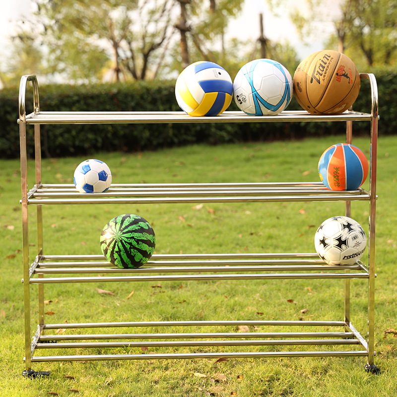 篮球推车移动式球类收纳架不锈钢篮球足球排球皮球收纳框置物球架