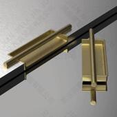 新中式 暗扣柜门拉手柜子门拉手手柄衣柜门抽屉把手 衣柜半嵌入式