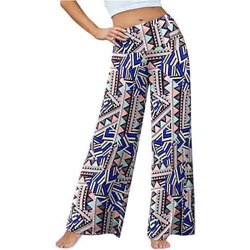 Women's printed sports pants, fitness yoga pants,