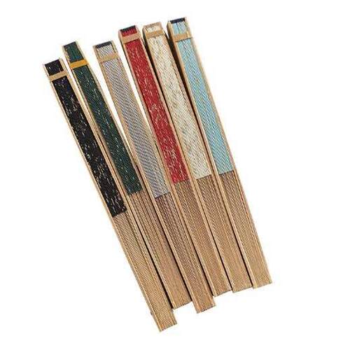 9/9.5寸水磨玉竹扇骨单双面彩色宣纸黑红绿洒金仿古空白文玩折扇