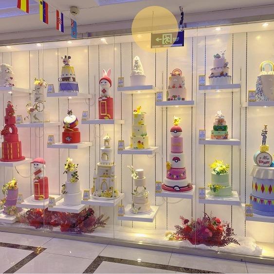 杭州专业制作各种蛋糕模型橱窗烹饪学校展示柜制作