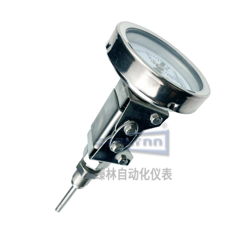 表盘60mm双金属温度计WSS-381万向指针温度计万向型双金属温度计