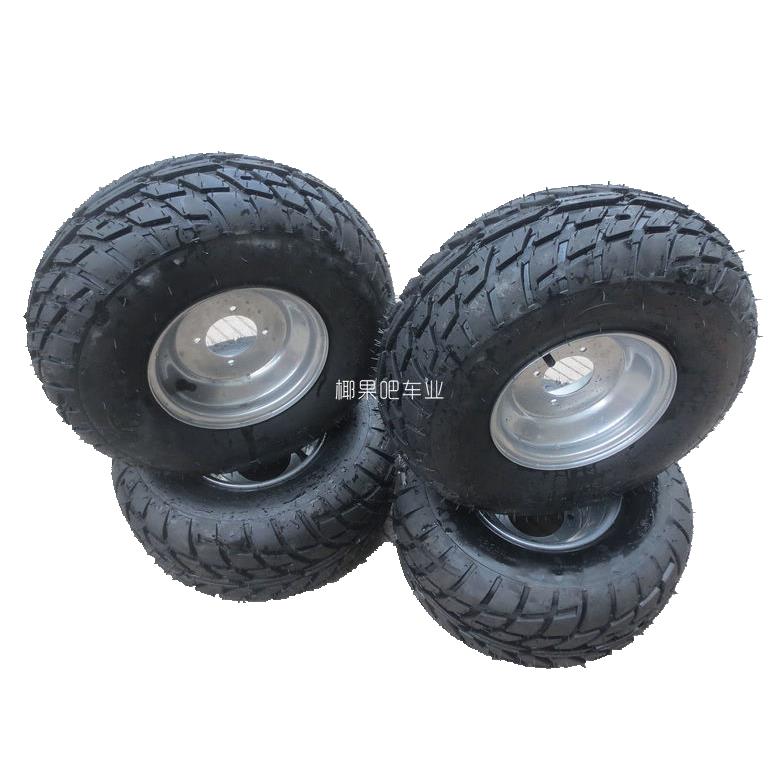 卡丁车配件 沙滩车前19X7-8 后18X9.50-8寸公路轮胎带铁轮毂一套