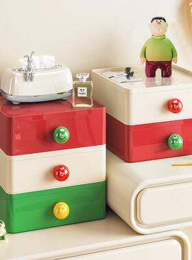 Dopamine-style desktop organizer with drawer design, stackab