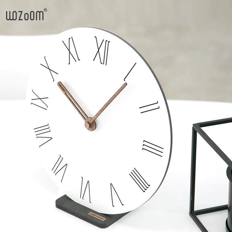 WOZOOM屋准现代简约座钟北欧客厅创意卧室挂钟家用台式钟表摆钟