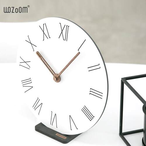 WOZOOM屋准现代简约座钟北欧客厅创意卧室挂钟家用台式钟表摆钟