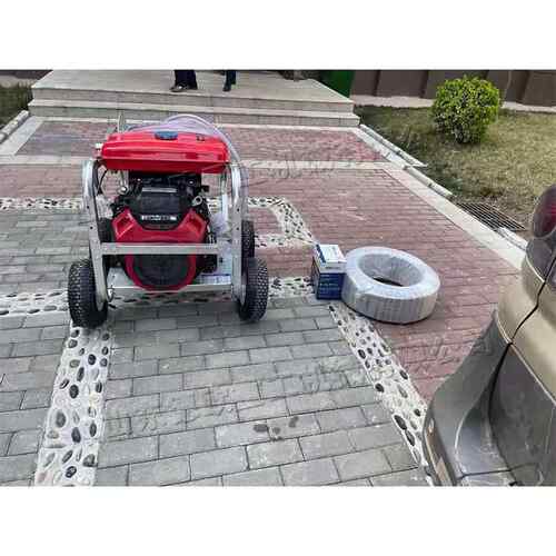 德欧牌管道疏通清洗机 双缸汽油高压冲洗机 移动式下水道疏通机