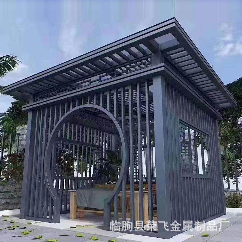 新中式别墅凉亭景观亭子仿古四角木屋凉亭