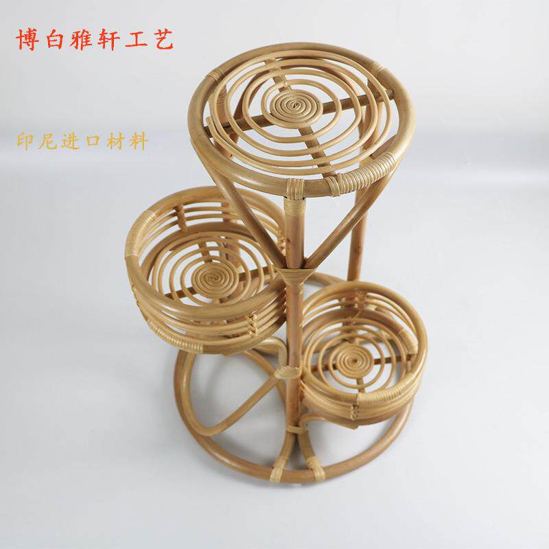 雅轩工艺织阳台客厅装饰植物藤999编花篮真藤编厅织风格客花架藤