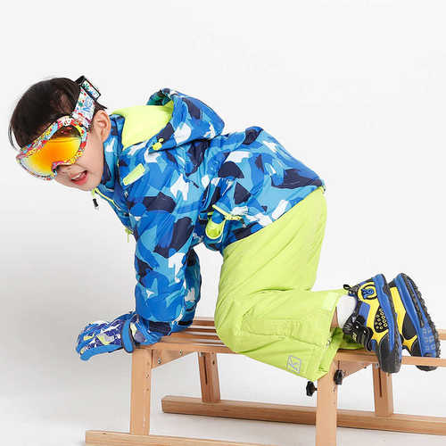 可拆卸加厚滑雪棉裤女童背带裤单板男童童洛裤保暖宽松防水酷星儿