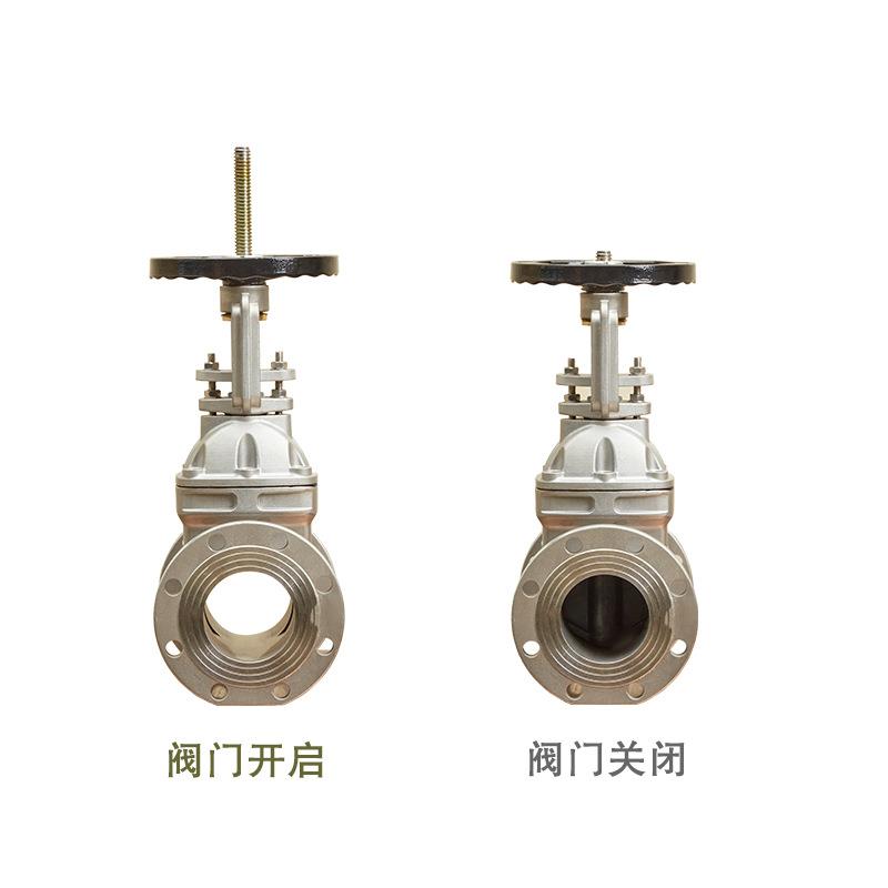 304不锈钢法兰闸阀Z41X-16P不锈钢明杆闸阀DN100软密封闸阀