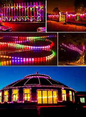 跑马灯带变2835-505led追灯条户彩外防水七彩光超亮牌匾灯外墙光