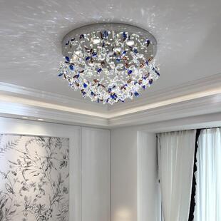 法式中古风主卧室灯水晶吸顶灯感客厅灯设计师款书房儿童房灯