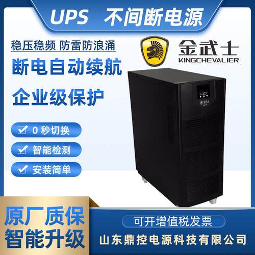 金武士RTX6KS频UPS不间断电源6KVA4800W机架式外置电池包柜