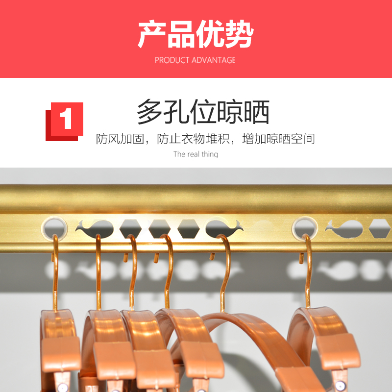 阳台手摇升降晾衣架双杆式室内加厚晒衣架单杆双杆式多功能凉衣架
