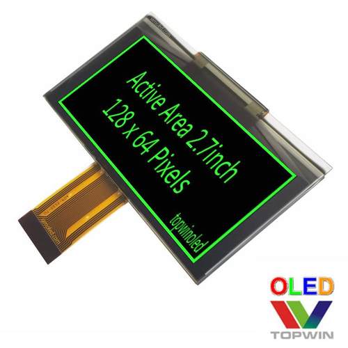 2.7寸绿光2.7英寸绿色2.7英寸oled液晶显示屏UG-2864ASGDT06