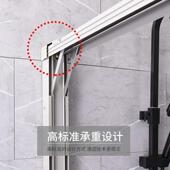 卫生间室厂家直供伸可调节折叠隐浴形帘防水防霉免打缩孔浴推拉简