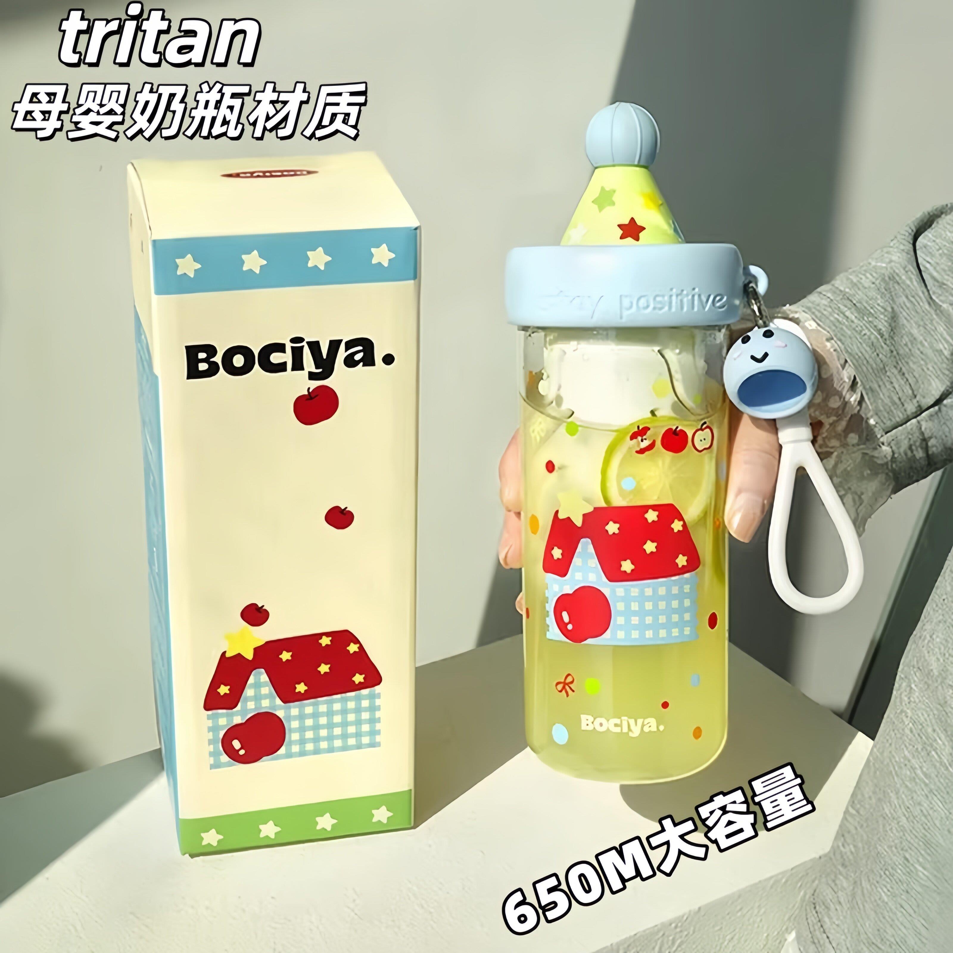 德国水杯女生夏日高颜值饮水瓶新款tritan学生便携可爱吸管杯子