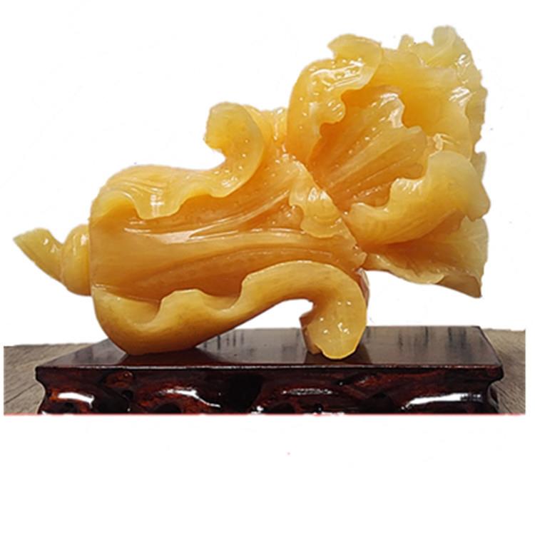 玉石雕刻阿富汗玉白菜摆件黄龙玉白菜家居客厅装饰品摆设开业礼品